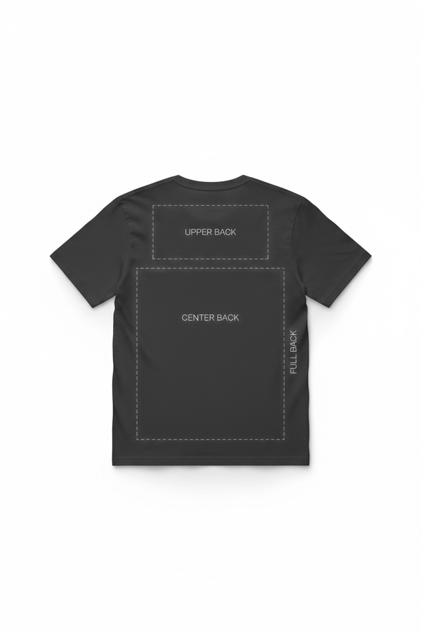 Dark shirt back view